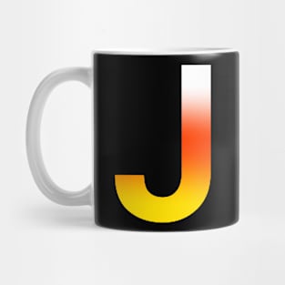 Fire Letter J Mug